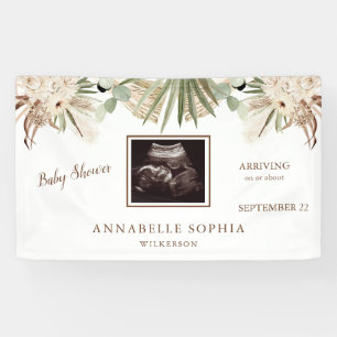 Banderoles Baby shower Ultrasound Pampas Baby shower Floral