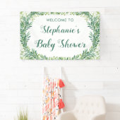 Banderoles Baby shower Verdure Feuilles Accueil (En situation)