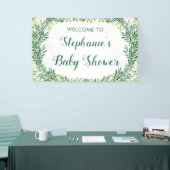 Banderoles Baby shower Verdure Feuilles Accueil (Salon professionnel)