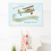 Banderoles Baby shower Vintage de l'avion (Insitu)