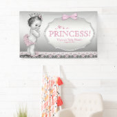 Banderoles Baby shower vintage Princesse fille (En situation)