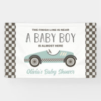 Baby Shower Voiture de Course Bleue