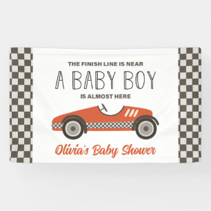 Banderoles Baby Shower Voiture de Course Rouge