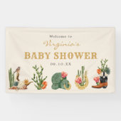 Banderoles Baby shower Western Cowboy Bienvenue (Horizontal)