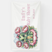 Banderoles Baby shower Whimsical Dino Delight (Vertical)