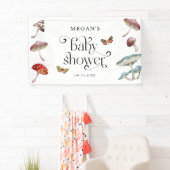 Banderoles Baby shower Whimsical Mushroom & Moth (En situation)