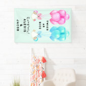 Banderoles Baby showers jumeaux (En situation)