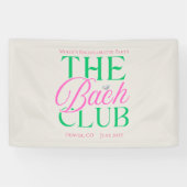 Banderoles Bach Club Moderne Simple Rose Vert Bachelorette (Horizontal)