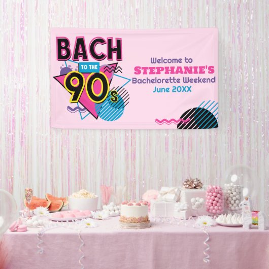 Banderoles Bach to the 90s Retro Bachelorette (Fête)