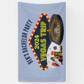 Banderoles Bachelor Party sur mesure Las Vegas Trip Casino (Vertical)