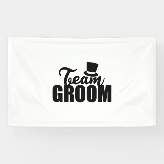 Banderoles Bachelor Party Team Groom Top Hat - Idée cadeau (Horizontal)