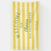 Banderoles Bachelorette d'été jaune et vert (Vertical)