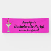 Banderoles Bachelorette en cours, Martini Legs en Verre (Horizontal)