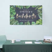 Banderoles Bachelorette en feuille de palme tropicale et en o (Salon professionnel)