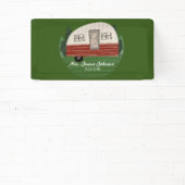 Banderoles Bachelorette Party Camper Mountains Week-end Green (Insitu)