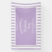 Banderoles Bachelorette Party Retro Modern LightPurple Classy (Verticale)
