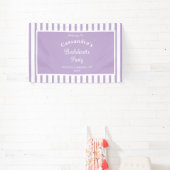 Banderoles Bachelorette Party Retro Modern LightPurple Classy (Insitu)
