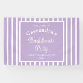 Banderoles Bachelorette Party Retro Modern LightPurple Classy (Horizontal)