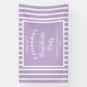 Banderoles Bachelorette Party Retro Modern LightPurple Classy (Verticale)