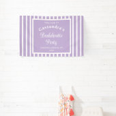 Banderoles Bachelorette Party Retro Modern LightPurple Classy (Insitu)