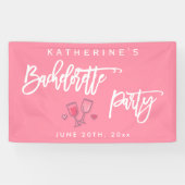 Banderoles Bachelorte Rose Et Blanc (Horizontal)