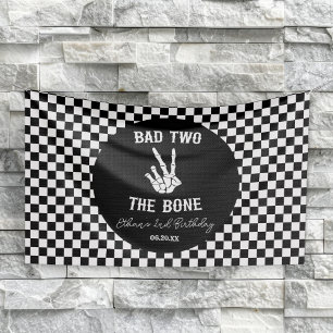 Banderoles Bad Two The Bone Skeleton 2e fête d'anniversaire