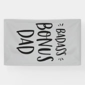 Banderoles Badass Bonus Dad Stepfather Don pour Fête des père (Horizontal)