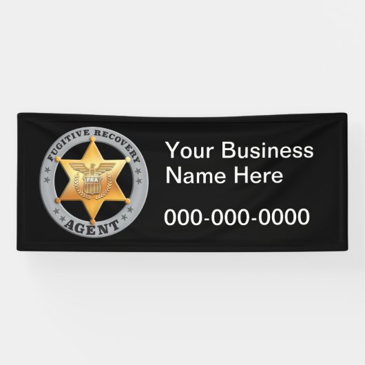 BANDEROLES BADGE DE L'AGENT DE RÉCUPÉRATION FUGITIVE (Horizontal)