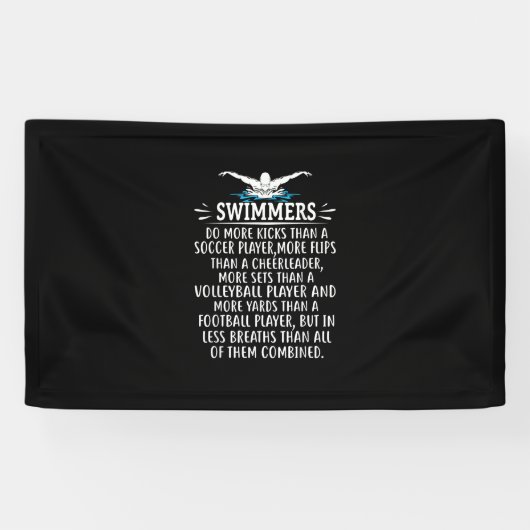 Banderoles Baignade Forte Cadeaux De Nage Pour Hommes Femmes (Horizontal)