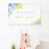Banderoles Baigne de mariage Blue Floral Lemon Main Squeeze (Insitu)