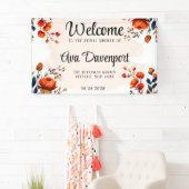 Banderoles Baigneuse de mariage Navy Blue et Orange Paeony  (En situation)