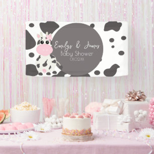 Banderoles Bain de bébé motif vache