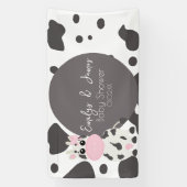 Banderoles Bain de bébé motif vache (Verticale)