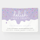 Banderoles Baker Frosting Drip arroses colorées Lilac (Horizontal)