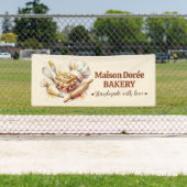 Banderoles Bakery Pastry Chef Watercolor Gold Baking Catering (En situation)