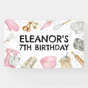 Banderoles Baking Cupcake Décoration Fille Anniversaire fond