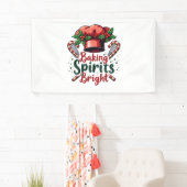 Banderoles Baking Spirits Bright Funky Baking Chef Baker (En situation)