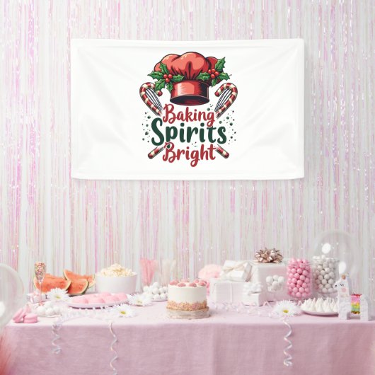 Banderoles Baking Spirits Bright Funky Baking Chef Baker (Fête)