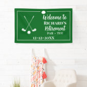 Banderoles Bal de golf de retraite Drapeau moderne (En situation)