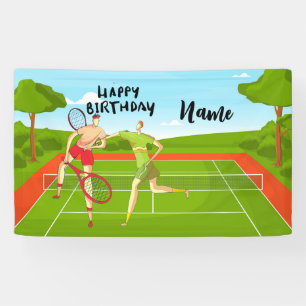 Banderoles Bal de tennis pour le joueur de tennis Anniversair