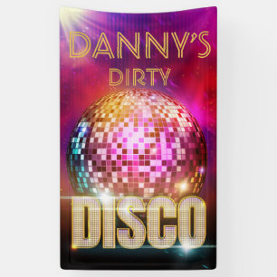 Banderoles Bal Disco Glitzy Gold & Neon Colour Retro Party