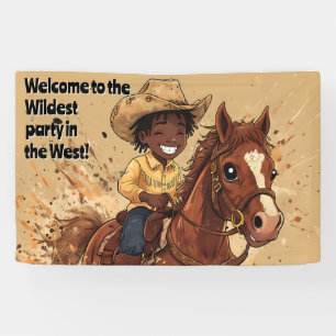 Banderoles Balade de cow-boy de dessin animé western