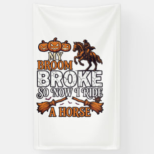 Banderoles Balai Cassa Chevaucher Cheval Citrouille Cowboy Ch