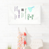 Banderoles Balai gitter bleu vert propre ajouter nom adresse  (En situation)