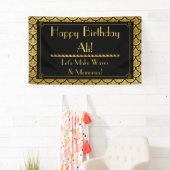 Banderoles Balances de sirène Art Déco - Anniversaire noir &  (En situation)