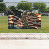 Banderoles Bald Eagle Drapeau américain Country Road (En situation)