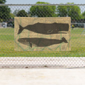 Banderoles Baleine antique Vie marine (En situation)