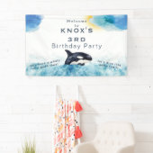Banderoles Baleine d'un temps Orca fête d'anniversaire banniè (En situation)