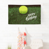 Banderoles Ball de tennis sur l'herbe verte  (En situation)