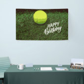 Banderoles Ball de tennis sur l'herbe verte  (Salon professionnel)